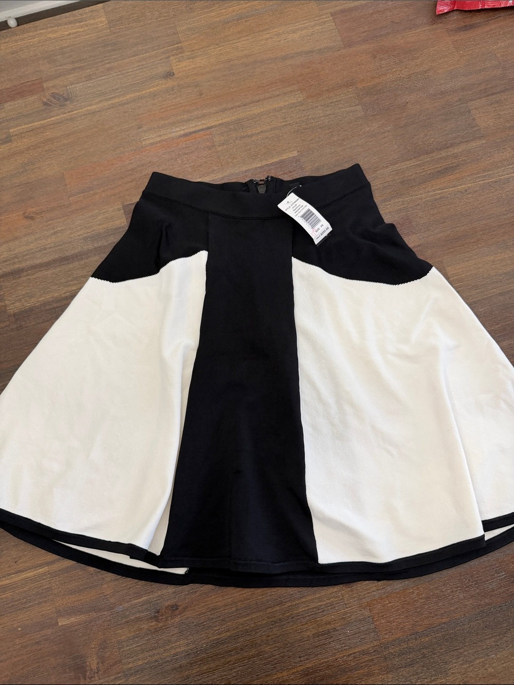 Pink Tartan Black and White Circle Skirt